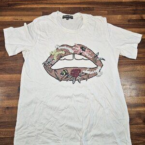 Markus Lupfer Embellished T-shirt Tee Shirt Size XS